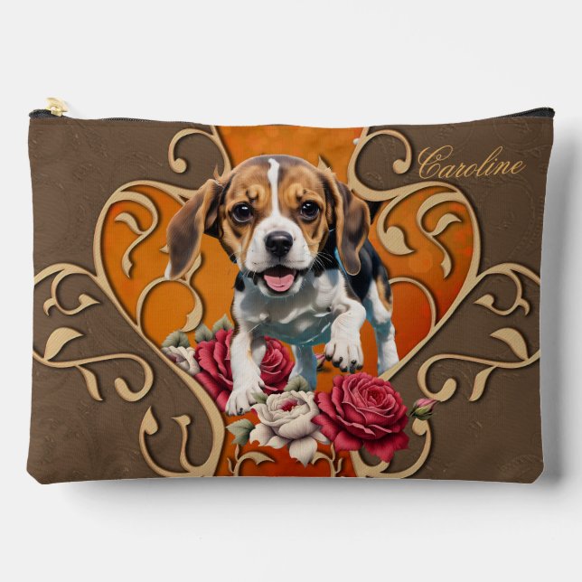 Pochette À Accessoires Joli petit Beagle. (Recto)