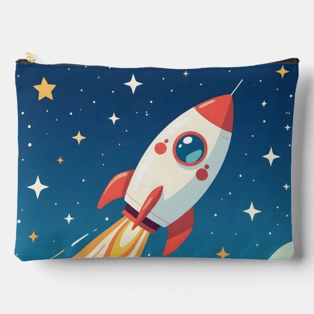 Pochette À Accessoires Jolie fusée spatiale qui décolle (Recto)