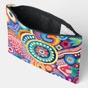 Pochette À Accessoires Jolie hippie colorée Abstraite