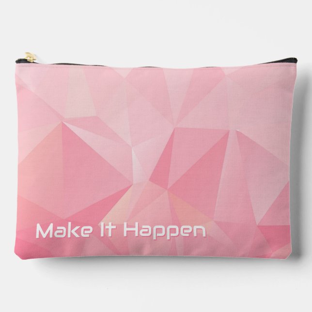 Pochette À Accessoires Jolie Rose Pastel Motivation Faites-le  (Recto)