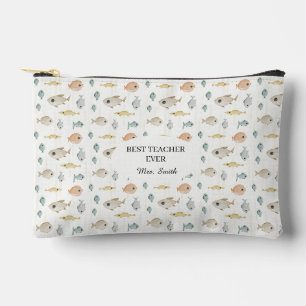 Pochette À Accessoires Jolis poissons à l'aquarelle Meilleur professeur e