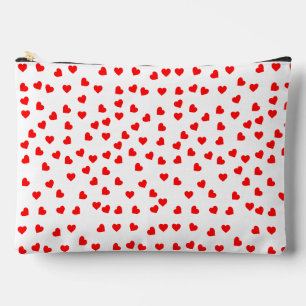 Pochette À Accessoires Jouer Coeurs rouges Blanc