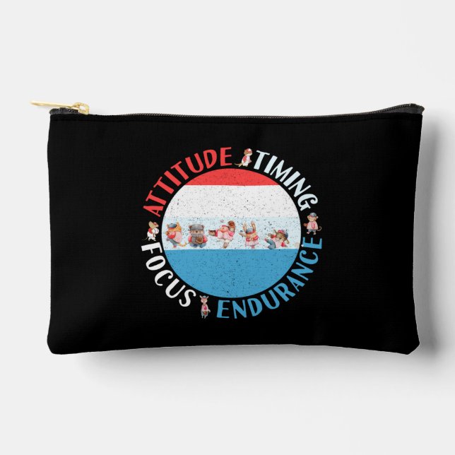 Pochette À Accessoires Joueur de baseball - Rouge Blanc Bleu (Recto)