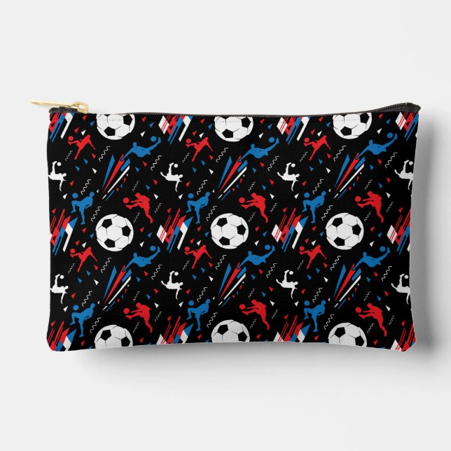 Pochette À Accessoires Joueur de soccer - Rouge Blanc Bleu Freestyle (Recto)