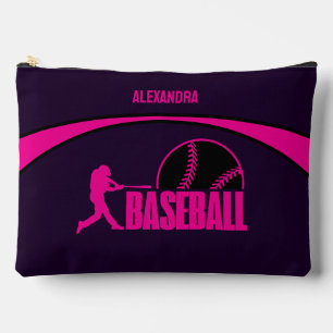 Pochette À Accessoires Joueuse de baseball, équipe, cadeau d'anniversaire