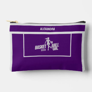 Pochette À Accessoires Joueuse de basket, équipe, cadeau d'anniversaire