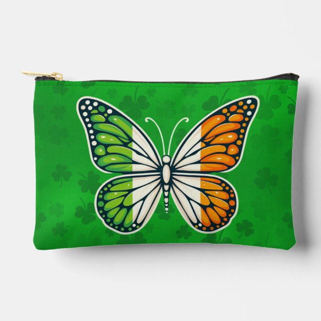 Pochette À Accessoires Jour de la Saint-Patrick papillon irlandais (Recto)