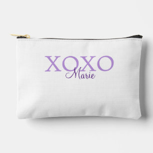 Pochette À Accessoires Jour de la Saint Valentin Xoxo ajouter nom pastel 