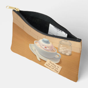 Pochette À Accessoires Journée du cacao chaud : Bichon souriant Art Marsh