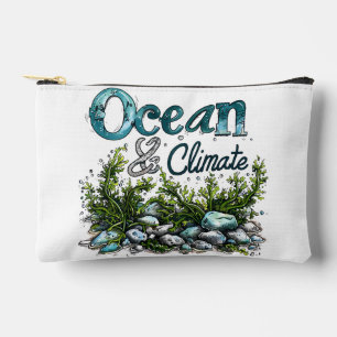 Pochette À Accessoires Journée mondiale des océans - Panneau Océan et Cli