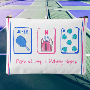 Pochette À Accessoires Jours de pickleball et nuits de mahjong tuile pers