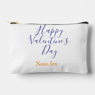 Pochette À Accessoires Joyeuse Saint-Valentin rose violet xoxo amour nom