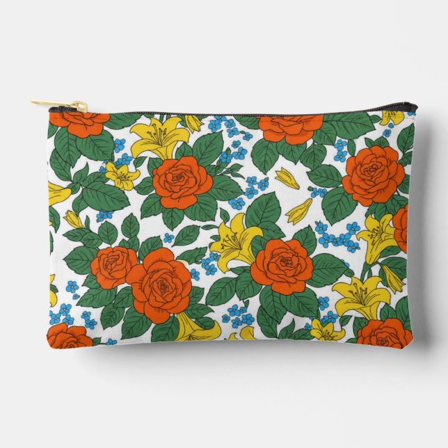 Pochette À Accessoires Joyeux Floral Clair (Recto)