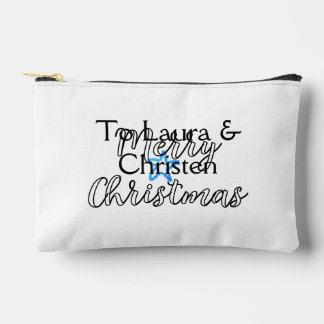 Pochette À Accessoires Joyeux Noël ajoutez nom texte personnalisé cadeau