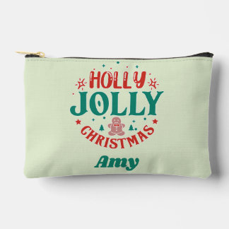 Pochette À Accessoires Joyeux Noël Holly Jolly Homme en Pain d'Épices Rét