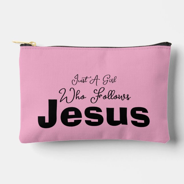 Pochette À Accessoires Juste une fille qui suit Jésus (Recto)