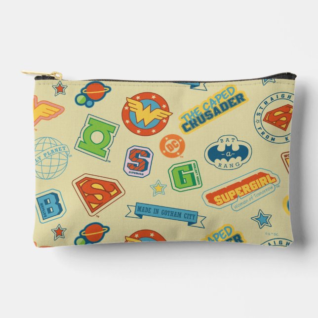 Pochette À Accessoires Justice League Super Hero Badge Pattern (Recto)