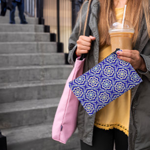 Pochette À Accessoires Kaleidoscope bleu blanc étudiant artistes