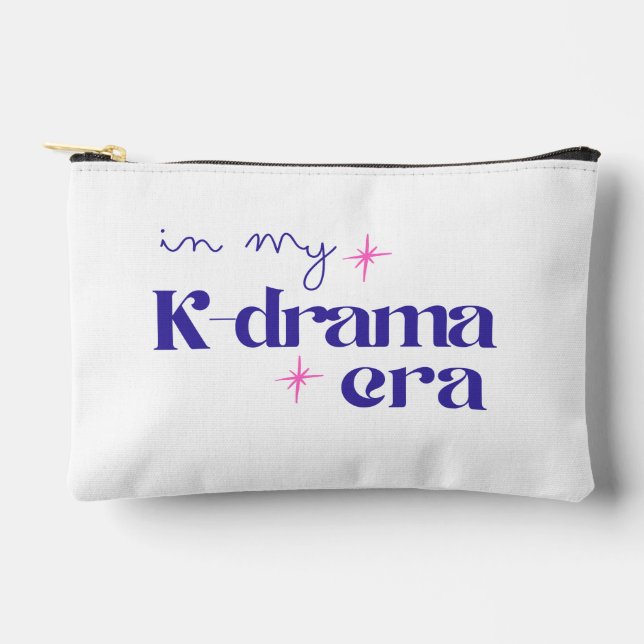 Pochette À Accessoires Kdrama Era Typography White Minimalistic Cosmetic (Recto)