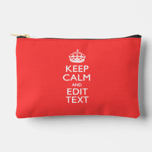 Pochette À Accessoires KEEP CALM personnalisé et votre texte sur le corai