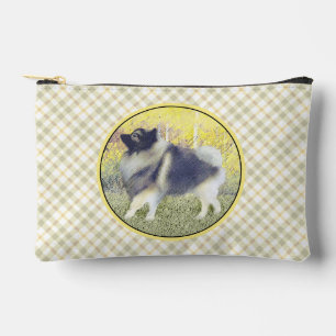 Pochette À Accessoires Keeshond à Aspen Peinture Mignonne Art de Chien Or