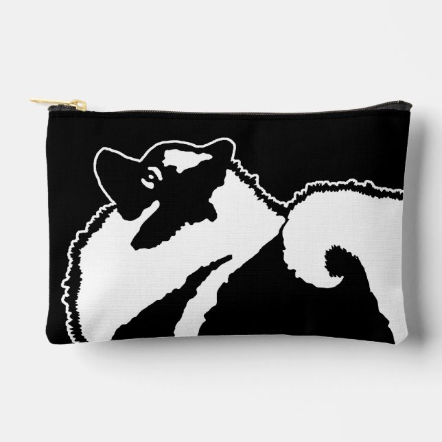 Pochette À Accessoires Keeshond Graphic Outline mignonne Original Animal  (Recto)