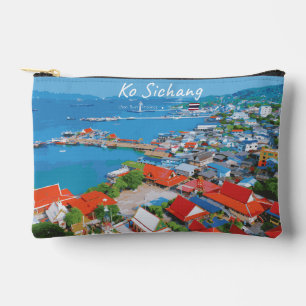 Pochette À Accessoires Ko Sichang, Thaïlande - Vue animée du port