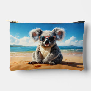 Pochette À Accessoires Koala sur une plage de sable