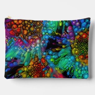 Pochette À Accessoires La bulle psychédélique éclate les marguerites Abst