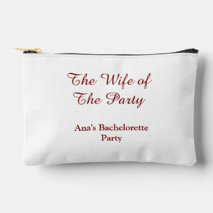 Pochette À Accessoires La femme de la fête nom de la soirée de célibatair