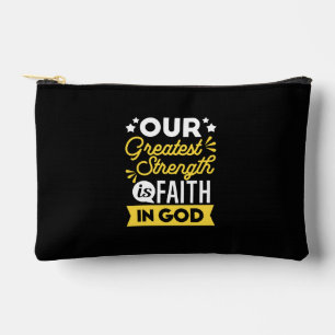 Pochette À Accessoires La foi en Dieu – Notre plus grande force Citation
