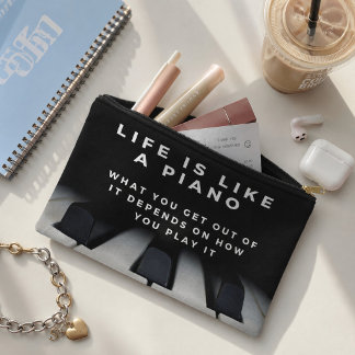 Pochette À Accessoires La vie est comme un piano Inspirant
