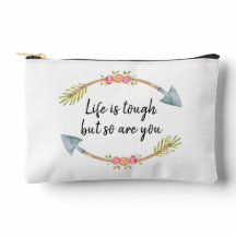 La vie est dure Aquarelle Fleurie Flèche Rose