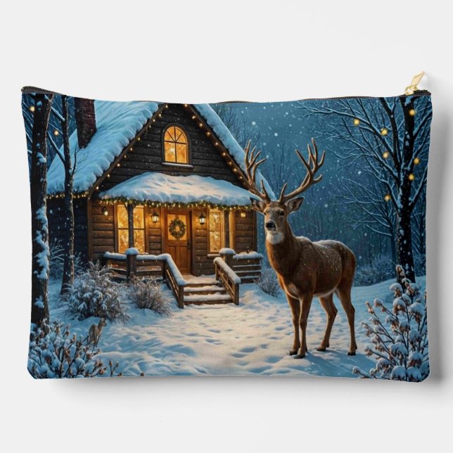 Pochette À Accessoires La visite de Noël enneigée de Big Buck (Verso)