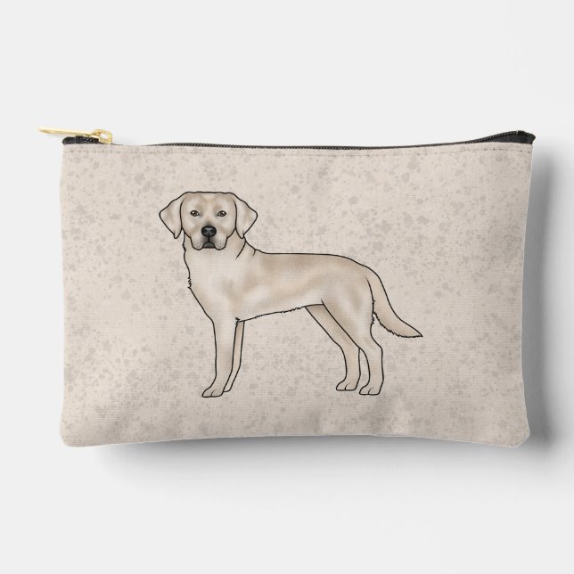 Pochette À Accessoires Labrador Retriever crème Chien Labrador de dessin  (Recto)
