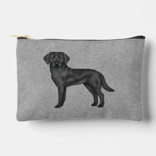 Pochette À Accessoires Labrador Retriever Noir Dessin Animé Mignon Chien