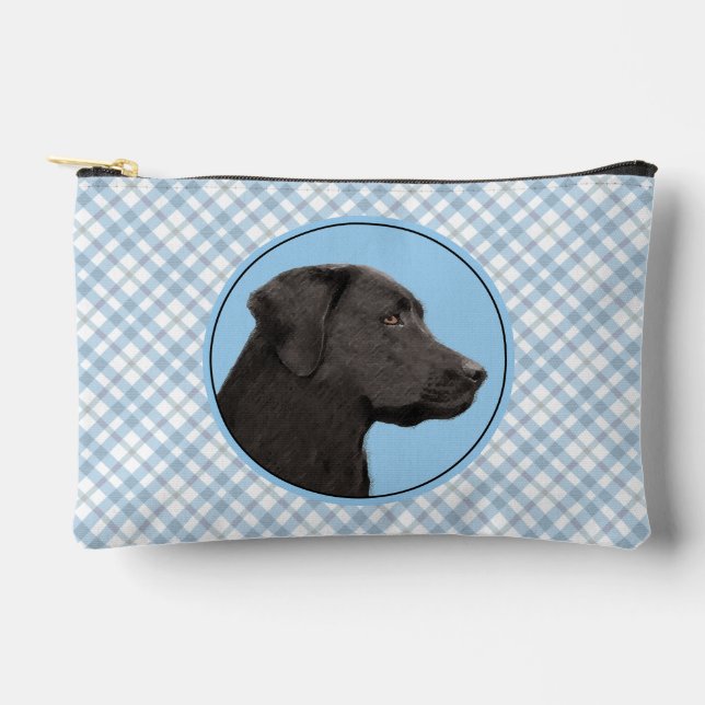 Pochette À Accessoires Labrador Retriever Painting Black Lab Pet Chien Ar (Recto)