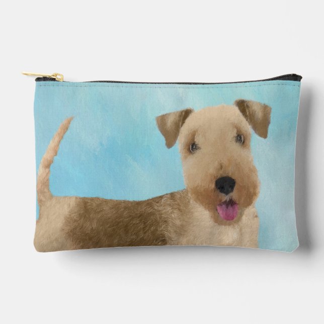 Pochette À Accessoires Lakeland Terrier Peinture Cute Original Chien Art (Recto)