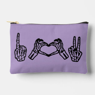 Pochette À Accessoires Langue des signes de la main d'Halloween Je cœur P