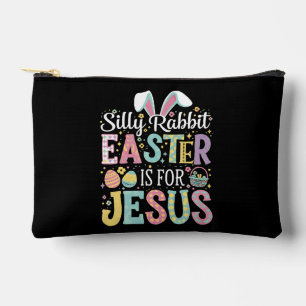 Pochette À Accessoires Lapin bête Pâques est pour Jésus Mignon Lapin