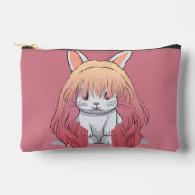 Lapin dans une petite perruque