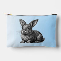 Lapin gris mignon sur un ciel bleu