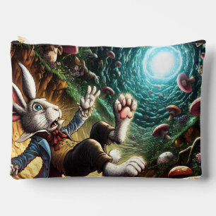 Pochette À Accessoires Lapin Panique Tombant Dans Le Trou Du Lapin