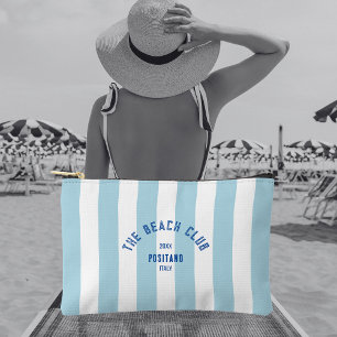 Pochette À Accessoires Le Beach Club Crest Blue Cabana Stripe