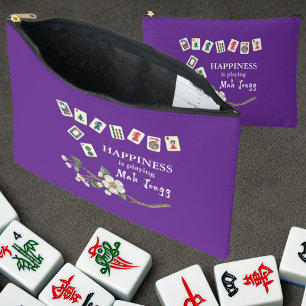 Pochette À Accessoires Le bonheur est de jouer Mah Jongg avec/ Girls Purp