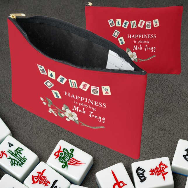 Pochette À Accessoires Le bonheur est de jouer Mah Jongg avec/ les filles (Créateur téléchargé)