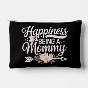 Pochette À Accessoires Le bonheur est d'être une maman florale Fête des M