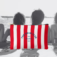 Le club de natation Crest Red Cabana Stripe
