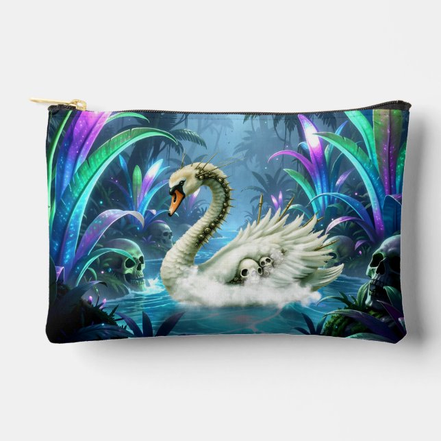 Pochette À Accessoires Le Cygne des Eaux Oubliées.  (Recto)