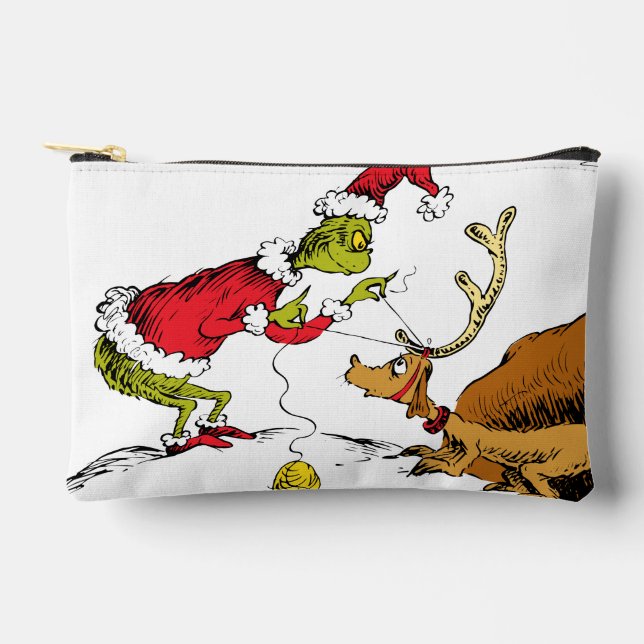 Pochette À Accessoires Le Grinch prépare Max le renne (Recto)